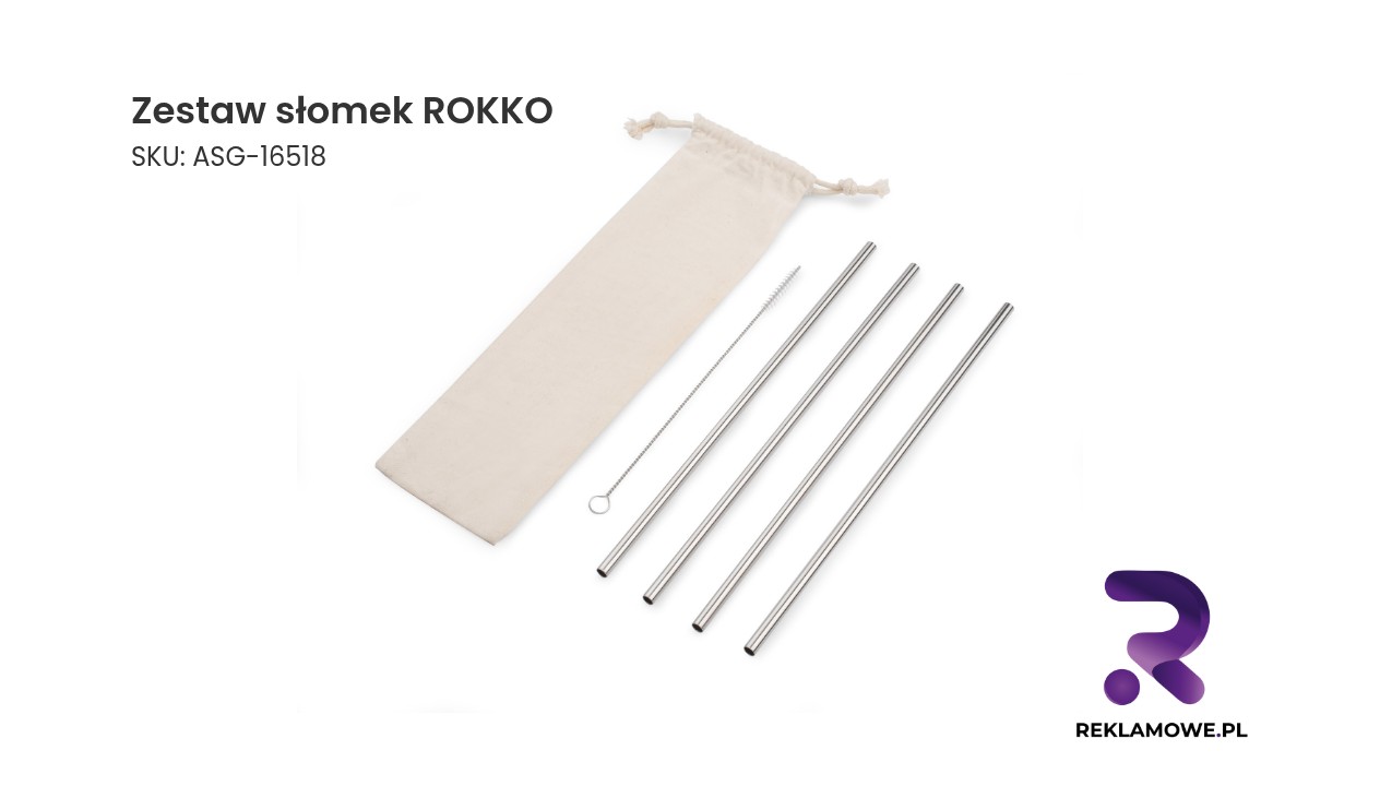 Zestaw wielorazowych słomek ROKKO