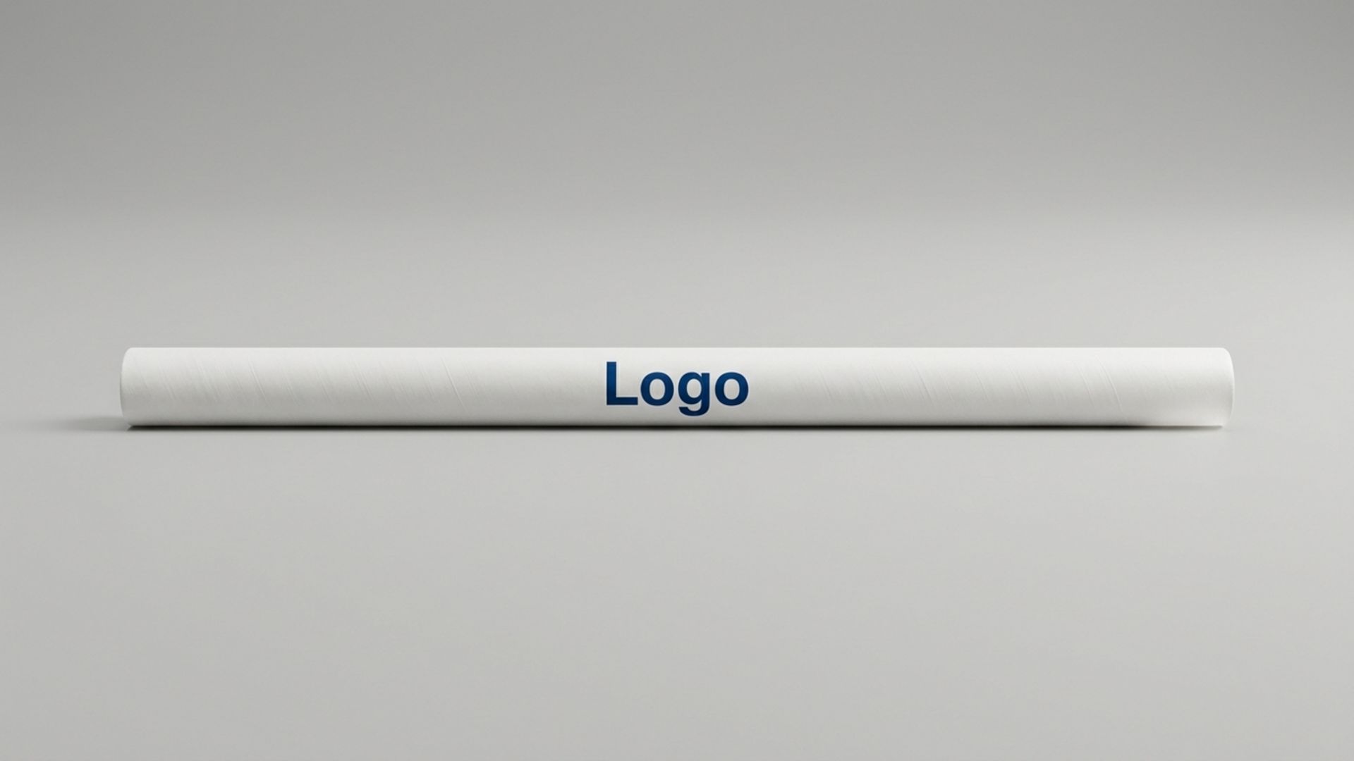 Biała papierowa słomka reklamowa z nadrukiem logo