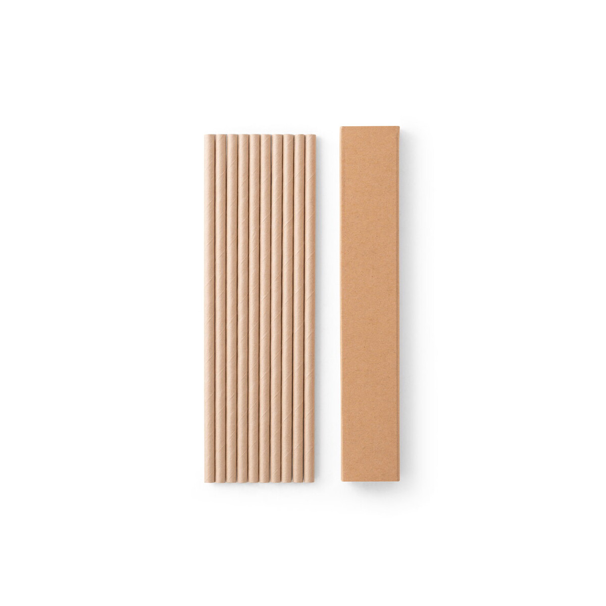 LAMONE. Zestaw 10 słomek z papieru kraftowego 94098_set