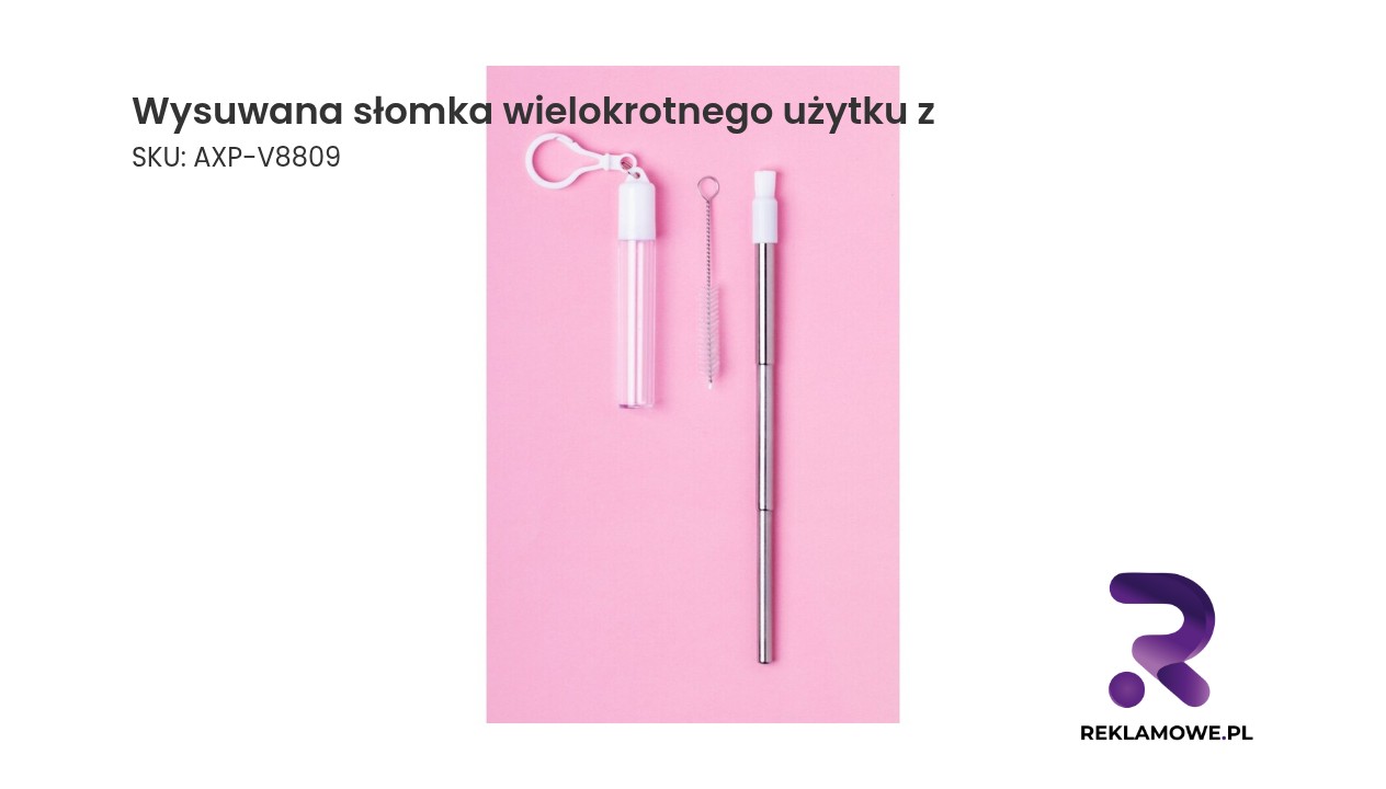 Ekologiczna wysuwana słomka wielokrotnego użytku
