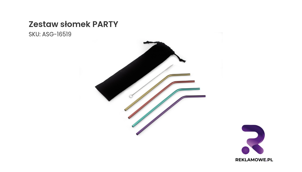 Zestaw słomek PARTY – kolorowe słomki imprezowe do napojów
